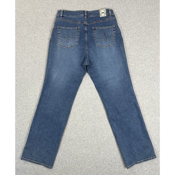 Jag Jeans Womens 20W Blue Stretch Straight Leg Denim Pants Plus Size - Picture 6 of 16